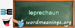 WordMeaning blackboard for leprechaun